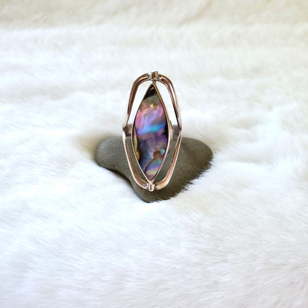 Silver & semi-precious ring
